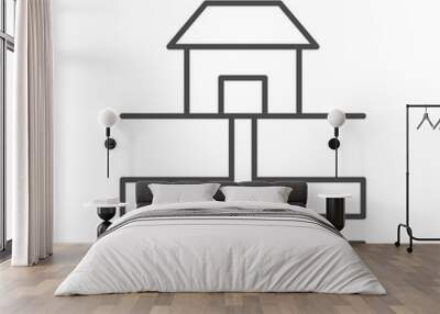 House sewerage line outline icon Wall mural