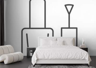 Nail polish line outline icon Wall mural