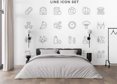 Set line icons of nutrition Wall mural