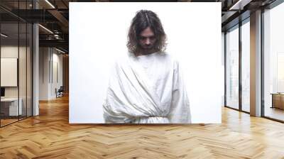 Good Jesus looking down in shining gracious light, resurrection of God, belief Wall mural