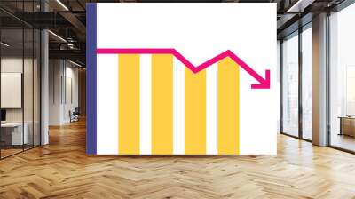 Losses Graph Investment Wall mural