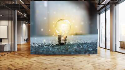 A light bulb that conveys a good idea. creative. Wall mural