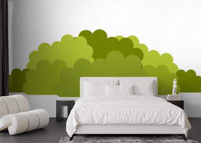 Deciduous shrubs vector icon flat isolated illustration Wall mural