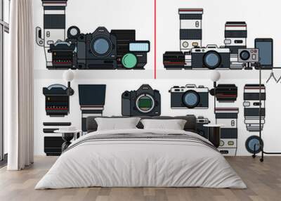 Set of photography tools Wall mural