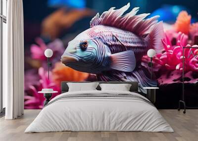 fish in aquarium Wall mural