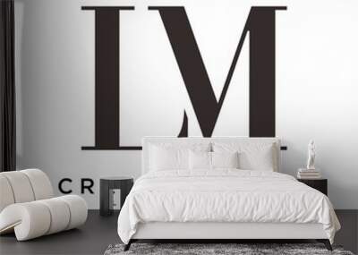 LM initial logo design vektor template Wall mural