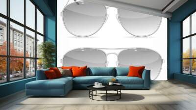 Aviator Sunglasses Set. Vector Wall mural