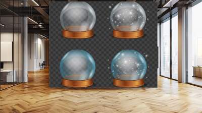 Empty Magic Crystal Ball Set. Vector Wall mural