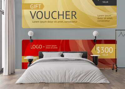 Gift Voucher. Vector Wall mural