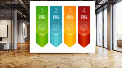 Vector speech templates for text 1 2 3 4 Wall mural