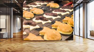 Japanese street food snack. Taiyaki.  Wall mural