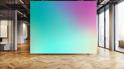 Pastel Holographic Gradient Background with Grainy Texture and Retro Lo-Fi Design Elements Wall mural