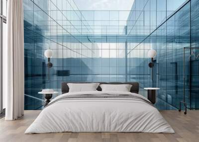 architectural diagram glass and transparency Wall mural