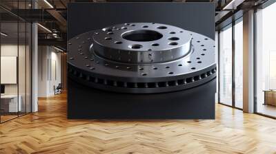 A 3D render of a mechanic s brake disc measuring tool Wall mural