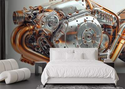 A 3D render of an ATV engine heat shield Wall mural