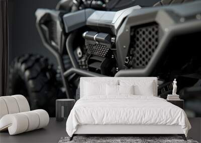 A detailed 3D render of an ATV air intake backfire screen Wall mural