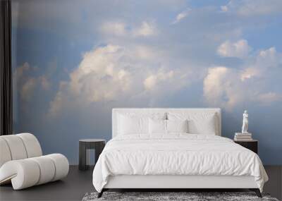 Blue cloudy sky for background Wall mural