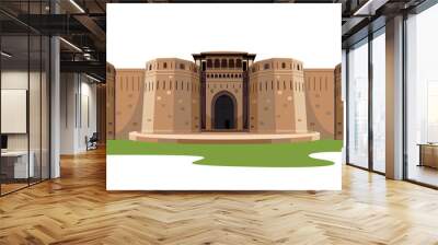 indian fort isolated vector Wall mural