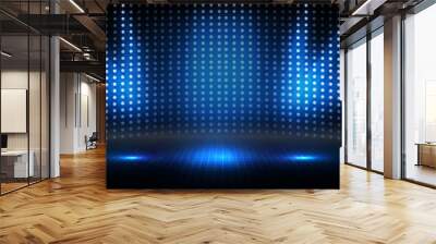 abstract futuristic background of empty stage arena stadium spotlgiht stage background Wall mural