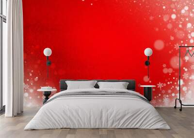 Abstract red Christmas background Wall mural