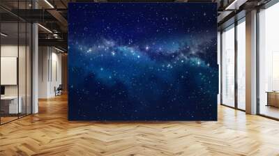 deep space shining stars in night sky, constellation star field, galaxy Wall mural