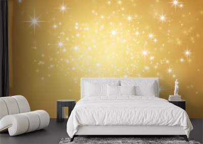 festive sparkling gold background Wall mural