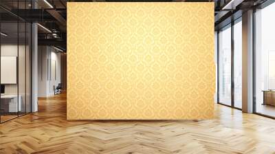 Gold damask pattern background Wall mural