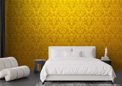 golden floral pattern wallpaper Wall mural