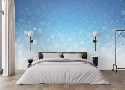 Magic Winter snowfall Wall mural