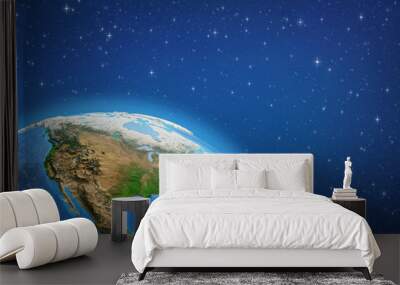 Planet Earth. North America from space. Wall mural