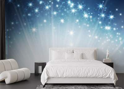 shiny blue festive background Wall mural