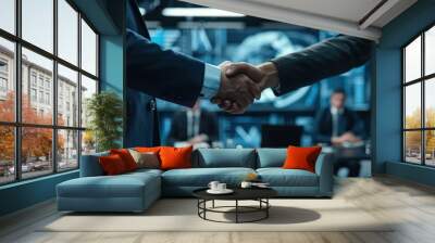 The business handshake deal Wall mural