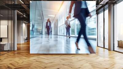 The Business Team Walking Wall mural