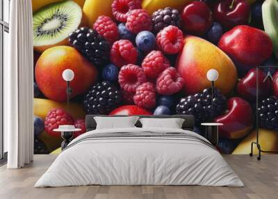 The Colorful Fruit Medley Wall mural