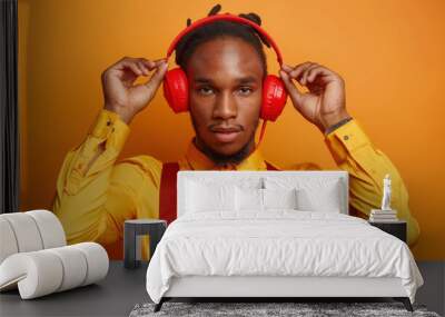 The Man with Headphones Wall mural