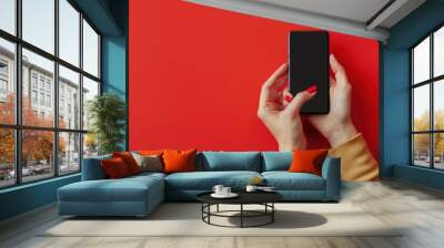 The smartphone in hands Wall mural