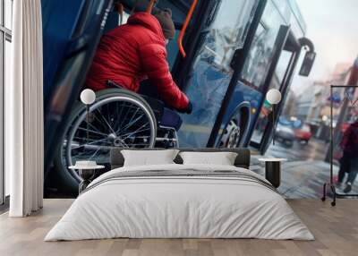 The wheelchair-accessible bus ramp Wall mural