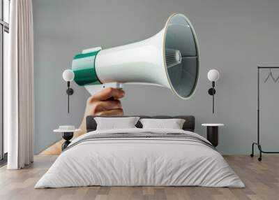 The White Green Megaphone Wall mural