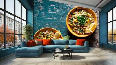 Bulgur And Vegetables Salad Wall mural