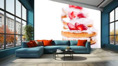 Strawberry And Cream Cookies Wall mural