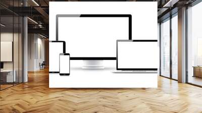 High quality electronic devices vector collection Wall mural