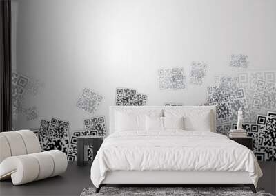 qr code background vector eps10 Wall mural