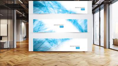 Three abstract business banner backgrounds vector eps10 Wall mural