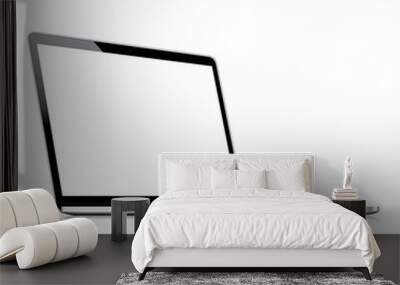 Vector laptop isolated on white with empty screen Wall mural