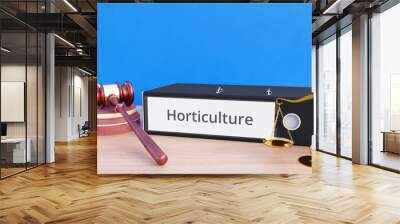 Horticulture – Folder with labeling, gavel and libra – law, judgement, lawyer Wall mural