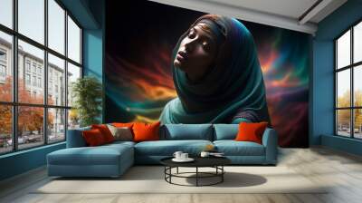 A Surreal Portrait of Myth and Mystery Wall mural