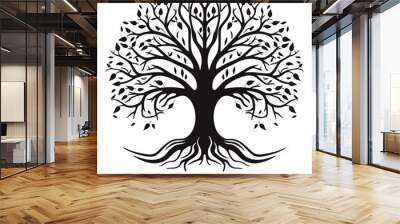 symmetrical geometric tree of life  Wall mural