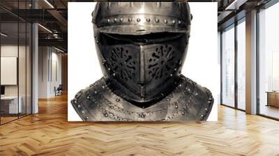 Isolated Medieval Armor Helmet And Gorget Wall mural