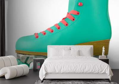 Isolated Retro Roller Skate Wall mural