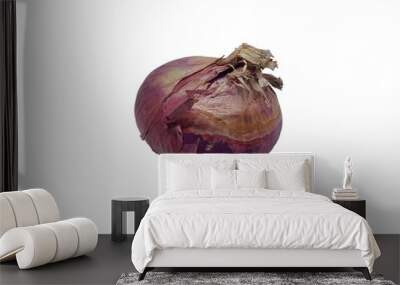 red onions isolated on white background Wall mural